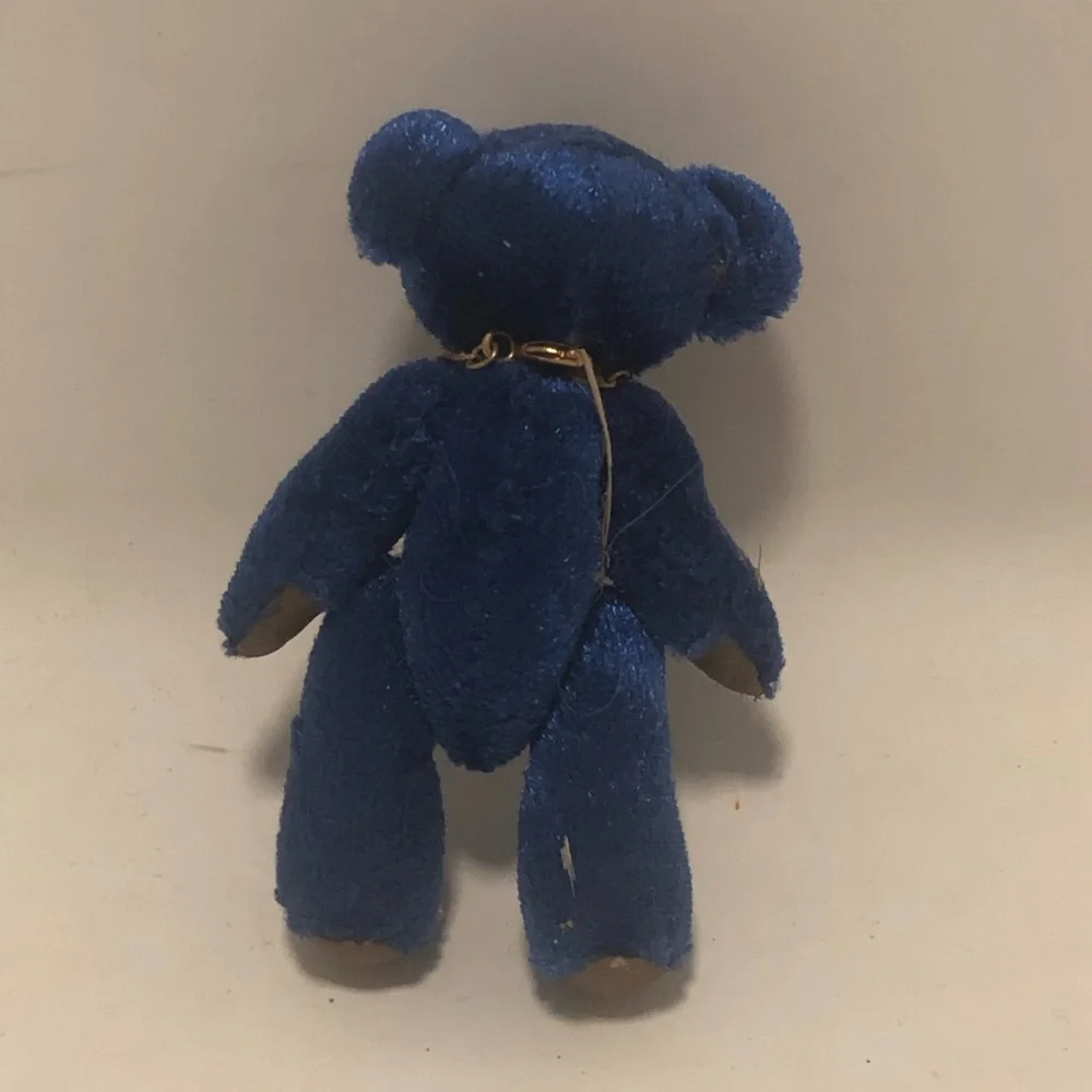 Plush Blue Teddy Bear with Gold Charm (Free with any toy purchase)